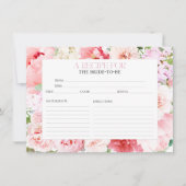 ワイルドガーデンフレームブライダルシャワーレシピカード 招待状 (正面)