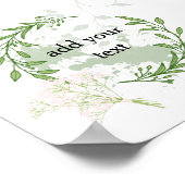 "ワイルドガーデンフレーム – フローラ緑のデザイン" ポスター (角)