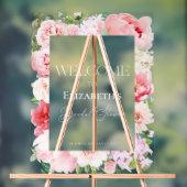 ワイルドガーデンブライダルシャワーウェルカムアクリルサイン アクリルサイン (ニュートラル)