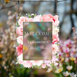 ワイルドガーデンブライダルシャワーウェルカムアクリルサイン アクリルサイン