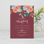 ワイルドガーデンマルサラフローラ結婚式招待状 招待状 (スタンド正面)