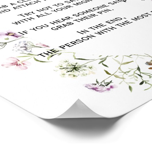 ワイルドガーデン開花テーマシーフゲームベビー ポスター (角)