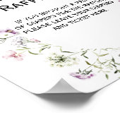 ワイルドガーデン開花ベビーおむつラッフルサイン ポスター (角)