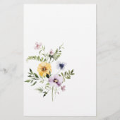 ワイルドガーデン開花ベビーシャワーワードスクランブル (裏面)