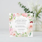 ワイルドガーデン | All in one Pink Botanical 結婚's 招待状 (スタンド正面)