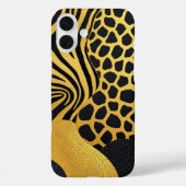 ワイルドガード:黒と黄色のアニマルプリント Case-Mate iPhoneケース (裏面)