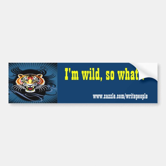 ワイルドガールのスローガンbumper stickers バンパーステッカー (正面)