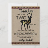 ワイルドガールズウッドランドディアー2歳の誕生日 サンキューカード (正面)