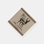 ワイルドガールズウッドランドディアー2歳の誕生日 スタンダードカクテルナプキン (角)