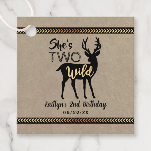 ワイルドガールズウッドランドディアー2歳の誕生日 フェイバータグ (正面)