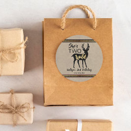 ワイルドガールズウッドランドディアー2歳の誕生日 ラウンドシール