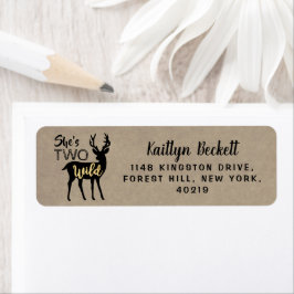 ワイルドガールズウッドランドディアー2歳の誕生日 ラベル