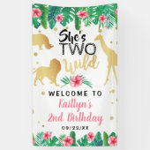 ワイルドガールズセカンドバースデーパーティーへようこそ 横断幕 (縦)