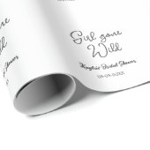 ワイルドガール ブライズシャワー 名前 日付 シンプル ミニ ラッピングペーパー (ロールコーナー)