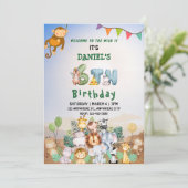 ワイルドキッズサファリ動物園の誕生日へようこそ 招待状 (スタンド正面)