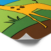 ワイルドキッズルームのキリンDecor動物ポスター ポスター (角)