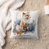 ワイルドキツネのウイスパーズの水彩カスタムで クッション (ブランケット)