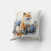 ワイルドキツネのウイスパーズの水彩カスタムで クッション (裏面)