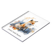 ワイルドキツネのウイスパーズの水彩カスタムで ノートブック (左側)