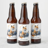 ワイルドキツネのウイスパーズの水彩カスタムで ビールラベル (ボトル)