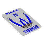 ワイルドキャッツクローがデザインを抜ける – 青 マグネット (右側)