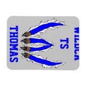 ワイルドキャッツクローがデザインを抜ける – 青 マグネット (横)