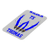 ワイルドキャッツクローがデザインを抜ける – 青 マグネット (左側)