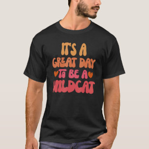 ワイルドキャッツチームスピリットスクールスポーツファンマスコットテアック Tシャツ