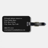 ワイルドキャットアニマルプリントモダンモノグラエレガントム ラゲッジタグ (裏面横)