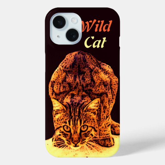 ワイルドキャットキットイエローブラウン Case-Mate iPhoneケース (裏面)
