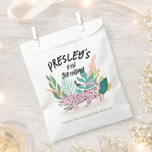 ワイルドキャットパーティー動物パーソナライズされたのバッグ フェイバーバッグ (クリップ留めされた状態)