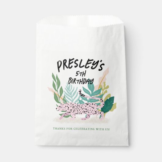 ワイルドキャットパーティー動物パーソナライズされたのバッグ フェイバーバッグ (正面)