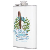 ワイルドキャットマウンテンニューハンプシャースキーポスターコーヒーM フラスク (左)