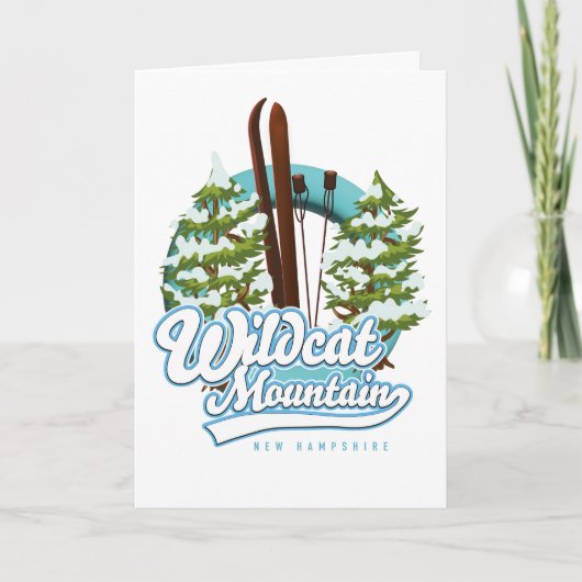 ワイルドキャットマウンテンニューハンプシャースキーポスター シーズンカード (正面)