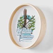 ワイルドキャットマウンテンニューハンプシャースキーポスター 壁時計 (傾斜)