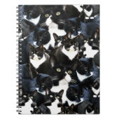 ワイルドキャットマドネスおもしろい子猫フォトコラージュアート ノートブック (正面)