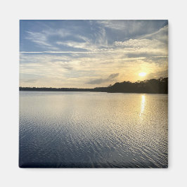 ワイルドキャット湖に沈む夕日 マグネット
