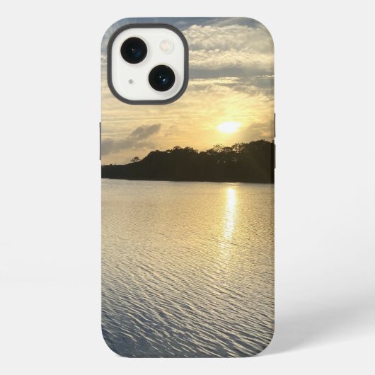 ワイルドキャット湖の日の入り iPhone カーケース iPhoneケース (裏面)