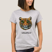 ワイルドキャット＆カリグラフィーTシャツ Tシャツ (正面)