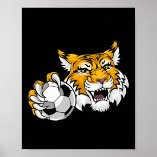 ワイルドキャット ボブキャット リンクス クーガー サッカー 小文字 カートゥーン キャラクター ポスター