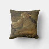 ワイルドキャット(by Rosa Bonheur) クッション (裏面)