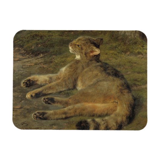 ワイルドキャット(by Rosa Bonheur) マグネット (横)