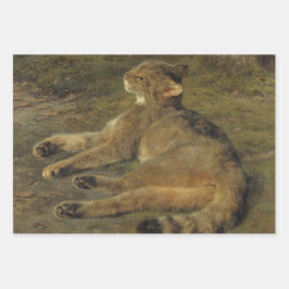 ワイルドキャット(by Rosa Bonheur) ラッピングペーパーシート