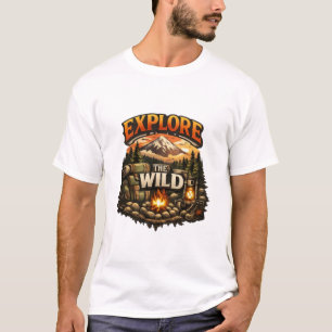 ワイルドキャンピング グラフィックTシャツ   アドベンチャー Tシャツ
