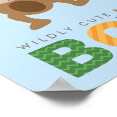 ワイルドキュートブルーモンキー男の赤ちゃん子供部屋 ポスター (角)