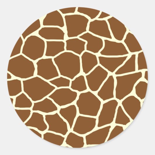 ワイルドキリン模様アニマルプリント ラウンドシール (正面)