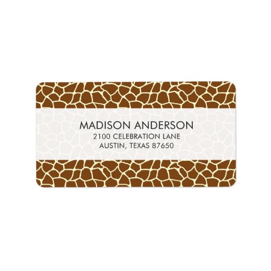 ワイルドキリン模様アニマルプリント ラベル (正面)