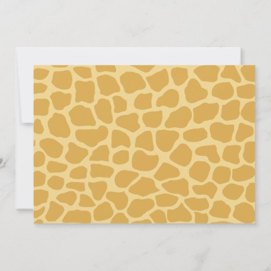 ワイルドキリン赤ちゃんシャワー招待状 招待状 (裏面)