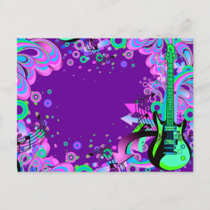 ワイルドギター(紫) ポストカード