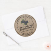 ワイルドクラフト乾燥エルダーベリークラフト紙スタイル ラウンドシール (封筒)